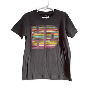 Harley Davidson gray tee shirt short sleeve logo colorful Tennessee. Size S 6-8